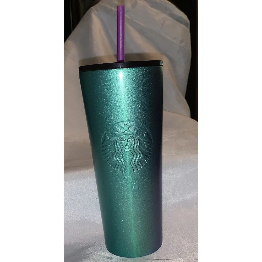 Starbucks Ombre Tumbler 24oz/710ml Green Blue Summer 2020 Stainless Steel